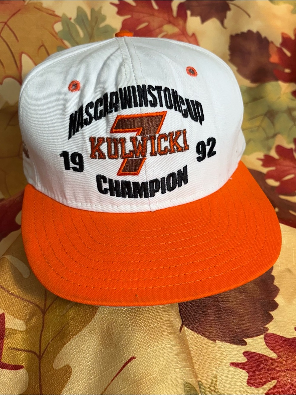 VTG 1992 Alan Kulwicki 7 NASCAR Winston Cup Champion Snapback Hat